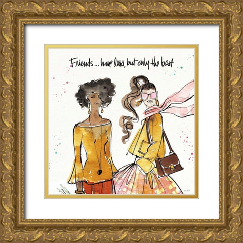Girlfriends V Gold Ornate Wood Framed Art Print with Double Matting by Tavoletti, Anne