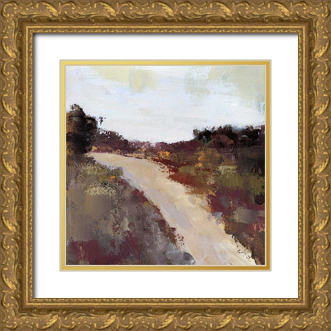 Path Gold Ornate Wood Framed Art Print with Double Matting by Munger, Pamela