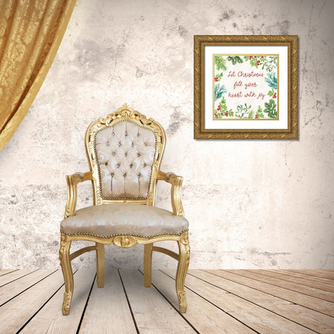 Santas List VI Gold Ornate Wood Framed Art Print with Double Matting by Grove, Beth