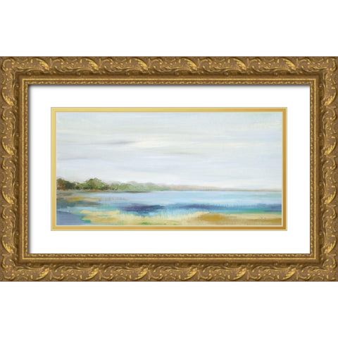 Emerald Lagoon Light Crop Gold Ornate Wood Framed Art Print with Double Matting by Vassileva, Silvia