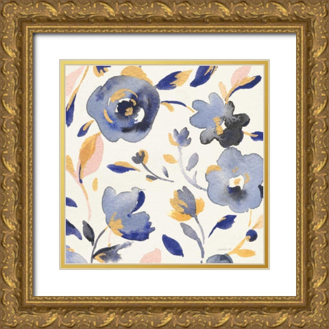 May Flowers II Gold Ornate Wood Framed Art Print with Double Matting by Nai, Danhui