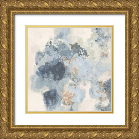 Natural Monotype Gold Ornate Wood Framed Art Print with Double Matting by Vassileva, Silvia