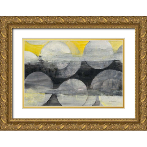 Eclipse Gold Ornate Wood Framed Art Print with Double Matting by Hristova, Albena