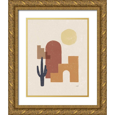 Desert Arches II Gold Ornate Wood Framed Art Print with Double Matting by Hershey, Moira