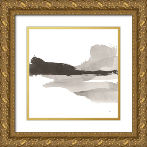 Black and White Classic I Gold Ornate Wood Framed Art Print with Double Matting by Paschke, Chris