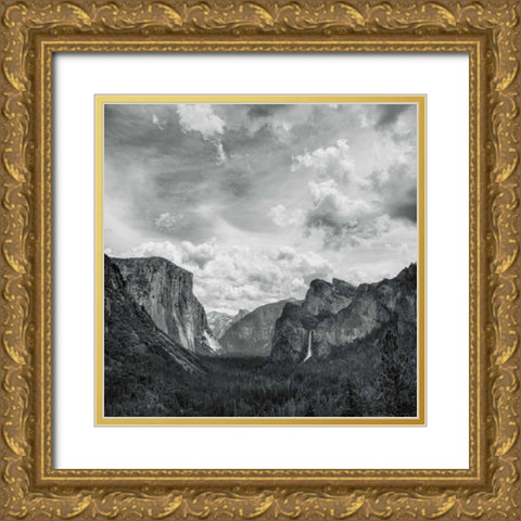 Scenic Landscape I BW Gold Ornate Wood Framed Art Print with Double Matting by Eichman, Andre