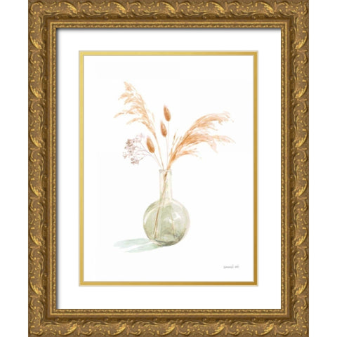 Everlasting Bouquet I Neutral Gold Ornate Wood Framed Art Print with Double Matting by Nai, Danhui