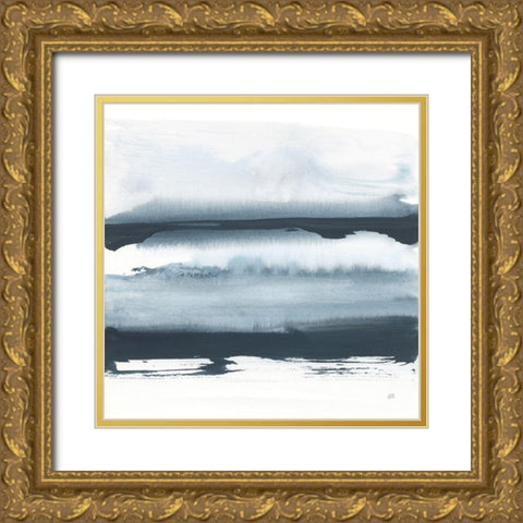 Waterway Minimalism II Gold Ornate Wood Framed Art Print with Double Matting by Paschke, Chris