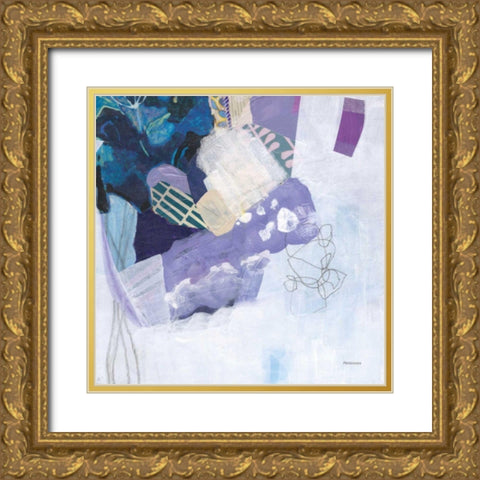 Abstract Layers II Gold Ornate Wood Framed Art Print with Double Matting by Ferguson, Kathy