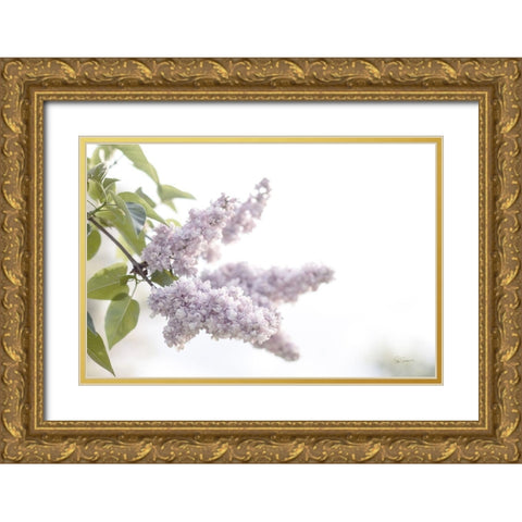 Pale Lilacs I Gold Ornate Wood Framed Art Print with Double Matting by Schlabach, Sue