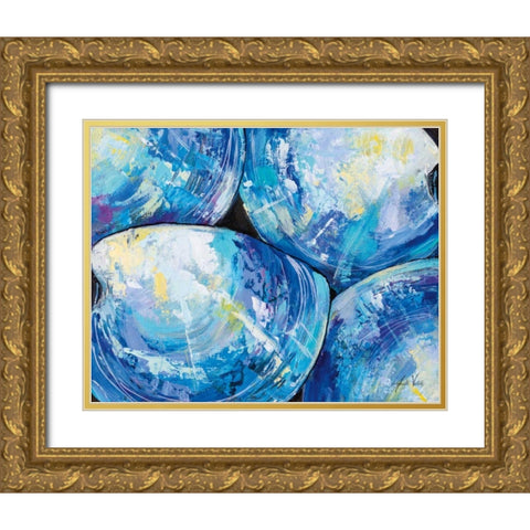 Contemporary Shells Gold Ornate Wood Framed Art Print with Double Matting by Vertentes, Jeanette