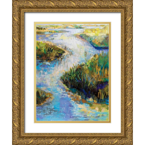 Water Walkway Gold Ornate Wood Framed Art Print with Double Matting by Vertentes, Jeanette
