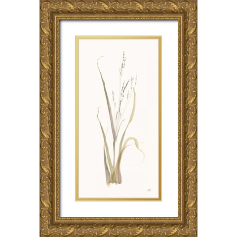 Moor Grass Gold Ornate Wood Framed Art Print with Double Matting by Paschke, Chris