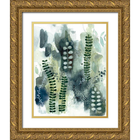 Woodland Walk VI Gold Ornate Wood Framed Art Print with Double Matting by Horn, Laura