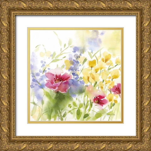 Spring Meadow I Gold Ornate Wood Framed Art Print with Double Matting by Pete, Katrina