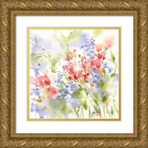 Spring Meadow II Gold Ornate Wood Framed Art Print with Double Matting by Pete, Katrina