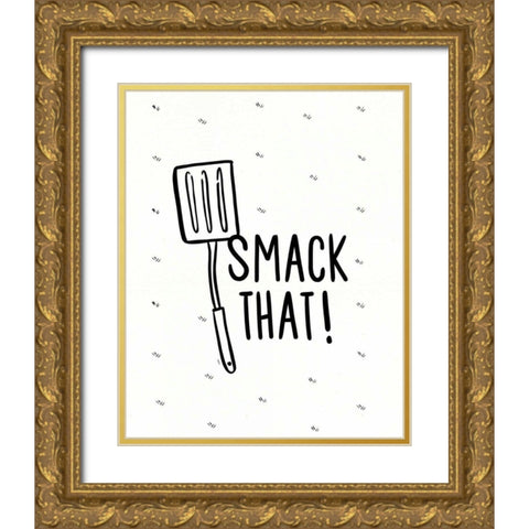 Kitchen Etiquette IV Gold Ornate Wood Framed Art Print with Double Matting by York, Leah