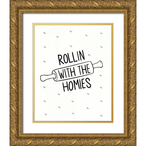 Kitchen Etiquette VI Gold Ornate Wood Framed Art Print with Double Matting by York, Leah