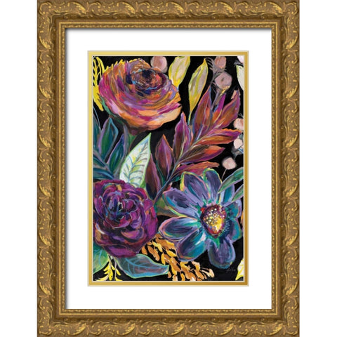 Festive Season I Black Crop I Gold Ornate Wood Framed Art Print with Double Matting by Vertentes, Jeanette