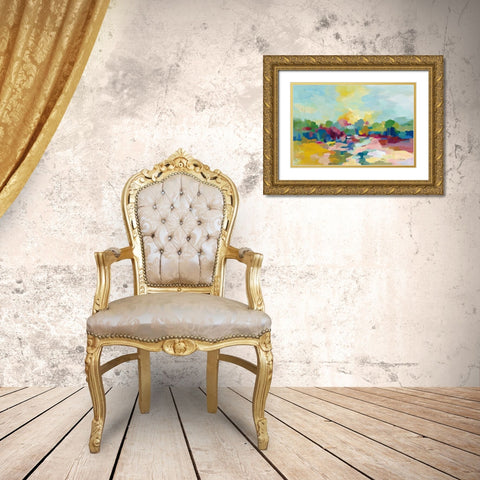 Colorful Inlet Gold Ornate Wood Framed Art Print with Double Matting by Vassileva, Silvia