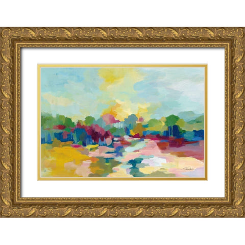 Colorful Inlet Gold Ornate Wood Framed Art Print with Double Matting by Vassileva, Silvia