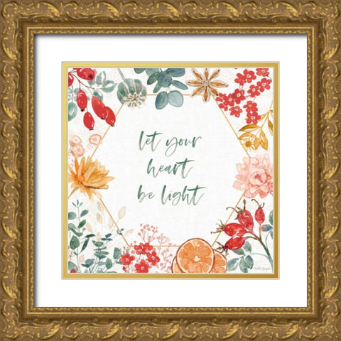 Festive Season IV Gold Ornate Wood Framed Art Print with Double Matting by Grove, Beth