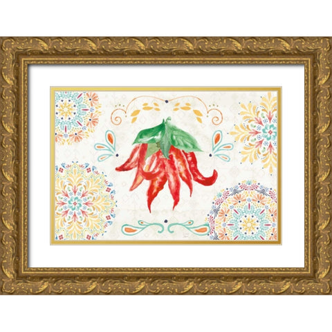 Sweet and Spicy I Gold Ornate Wood Framed Art Print with Double Matting by June, Dina
