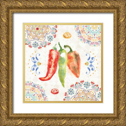 Sweet and Spicy III Gold Ornate Wood Framed Art Print with Double Matting by June, Dina