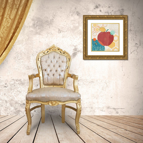 Fruit Frenzy V Gold Ornate Wood Framed Art Print with Double Matting by Charron, Veronique