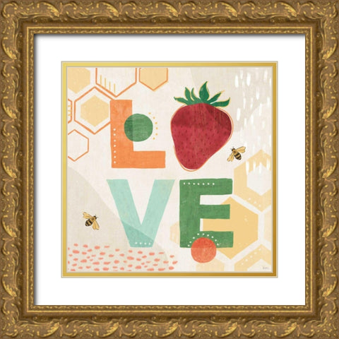 Fruit Frenzy VIII Gold Ornate Wood Framed Art Print with Double Matting by Charron, Veronique