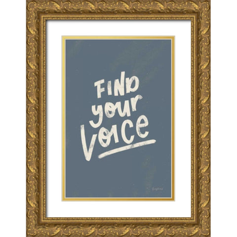 Rise Up I Neutral Gold Ornate Wood Framed Art Print with Double Matting by Thorns, Becky