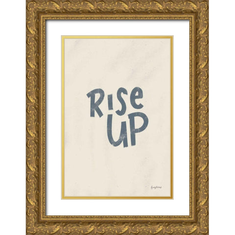 Rise Up II Neutral Gold Ornate Wood Framed Art Print with Double Matting by Thorns, Becky