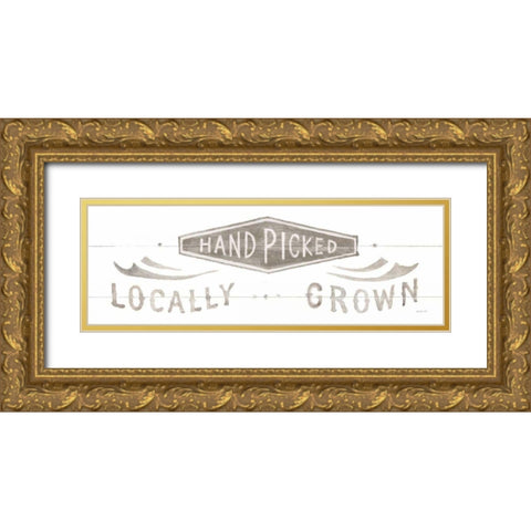 Homegrown Summer Sign II v2 Gold Ornate Wood Framed Art Print with Double Matting by Nai, Danhui