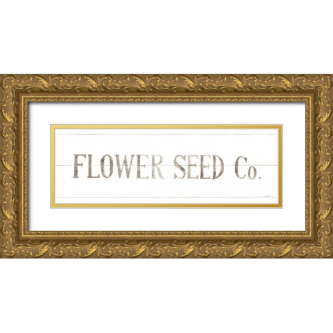 Homegrown Summer Sign III v2 Gold Ornate Wood Framed Art Print with Double Matting by Nai, Danhui