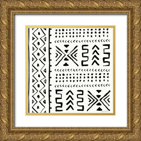 Botanical Sketches Pattern VIIA Gold Ornate Wood Framed Art Print with Double Matting by Tavoletti, Anne