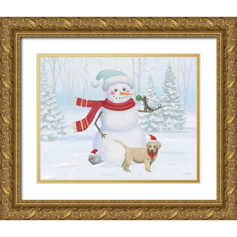 Dressed for Christmas III Gold Ornate Wood Framed Art Print with Double Matting by Wiens, James