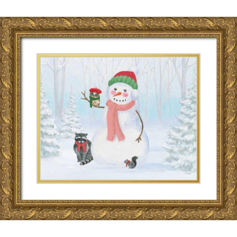 Dressed for Christmas IV Gold Ornate Wood Framed Art Print with Double Matting by Wiens, James