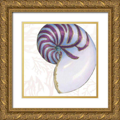 Shimmering Shells VI Gold Ornate Wood Framed Art Print with Double Matting by Wiens, James