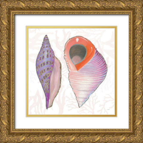 Shimmering Shells X Gold Ornate Wood Framed Art Print with Double Matting by Wiens, James