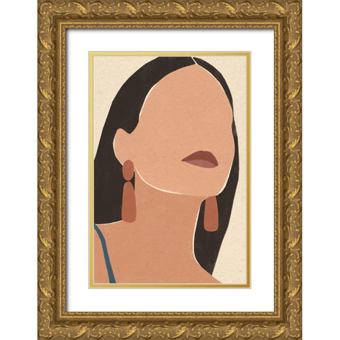 Sun Kissed I Gold Ornate Wood Framed Art Print with Double Matting by Hershey, Moira