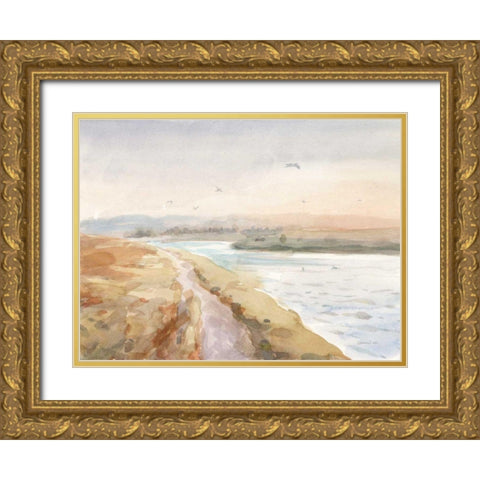 Bay Walk Gold Ornate Wood Framed Art Print with Double Matting by Nai, Danhui