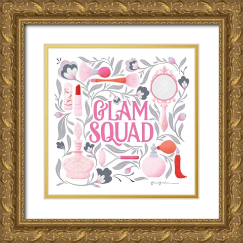 Glam Squad I Gold Ornate Wood Framed Art Print with Double Matting by Graham, Gia