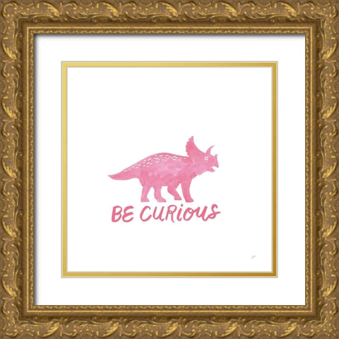 Dino Inspiration V Pink Gold Ornate Wood Framed Art Print with Double Matting by Panganiban, Karyn