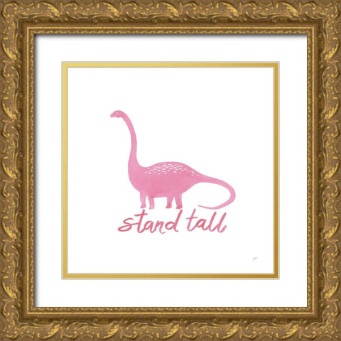 Dino Inspiration VI Pink Gold Ornate Wood Framed Art Print with Double Matting by Panganiban, Karyn