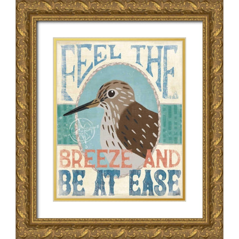 Coastal Portrait II Gold Ornate Wood Framed Art Print with Double Matting by Charron, Veronique