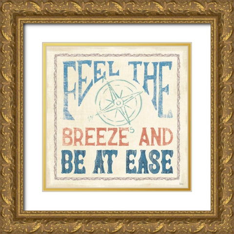 Coastal Portrait IV Gold Ornate Wood Framed Art Print with Double Matting by Charron, Veronique