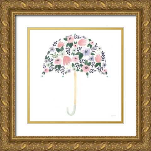 Lets Chase Rainbows XXII Purple Gold Ornate Wood Framed Art Print with Double Matting by Jackson, Jenaya