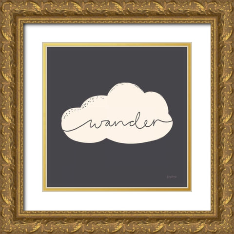 Peaceful VI Crop Gold Ornate Wood Framed Art Print with Double Matting by Thorns, Becky