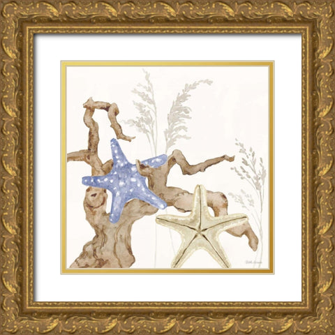 Soft Shores II Gold Ornate Wood Framed Art Print with Double Matting by Grove, Beth