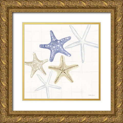 Soft Shores IV Gold Ornate Wood Framed Art Print with Double Matting by Grove, Beth